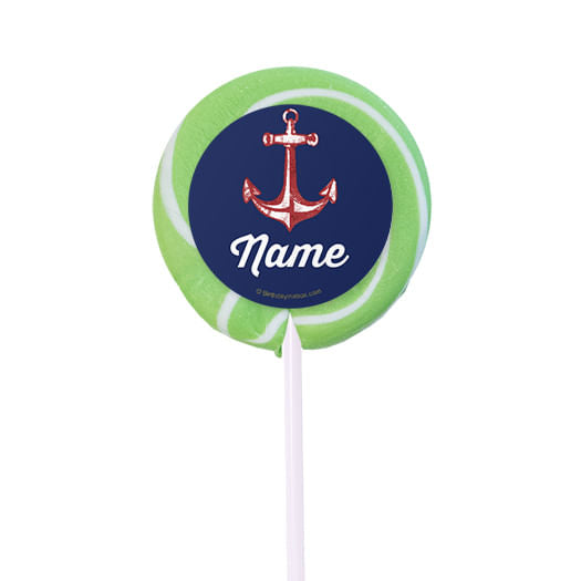 Nautical Personalized 2" Lollipops (24 Pack)