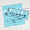 Baby Shower Personalized Chocolate Bar Wrappers Rockets Robots Rattles "It's a Boy"