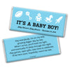 Baby Shower Personalized Chocolate Bar Wrappers Rockets Robots Rattles "It's a Boy"