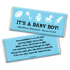 Baby Shower Personalized Chocolate Bar Wrappers Rockets Robots Rattles "It's a Boy"