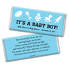 Baby Shower Personalized Chocolate Bar Wrappers Rockets Robots Rattles "It's a Boy"