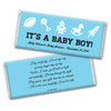 Baby Shower Personalized Chocolate Bar Wrappers Rockets Robots Rattles "It's a Boy"