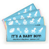 Baby Shower Personalized Chocolate Bar Wrappers Rockets Robots Rattles "It's a Boy"