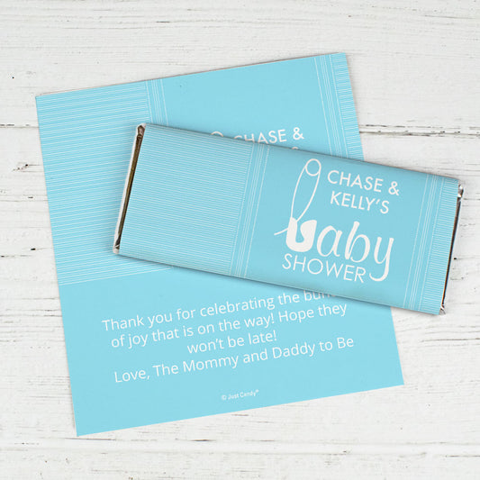 Baby Shower Personalized Chocolate Bar Wrappers Baby Pin