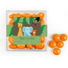 Personalized Baby Shower Jungle Safari Animals Favor Cube with Milk Chocolate Minis