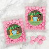 Personalized Baby Shower Jungle Safari Animals Candy Bags with Just Candy Milk Chocolate Gems