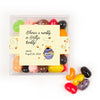 Personalized Baby Shower Pooh Favor Cube with Jelly Belly Jelly Beans