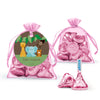 Personalized Baby Shower Jungle Safari Animals Organza Bags with Hershey's Kisses