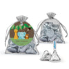 Personalized Baby Shower Jungle Safari Animals Organza Bags with Hershey's Kisses