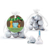 Personalized Baby Shower Jungle Safari Animals Organza Bags with Hershey's Kisses