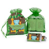 Personalized Baby Shower Jungle Safari Animals Miniatures in XS Organza Bag with Gift Tag