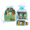 Personalized Baby Shower Jungle Safari Animals Miniatures in XS Organza Bag with Gift Tag