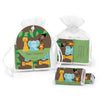 Personalized Baby Shower Jungle Safari Animals Miniatures in XS Organza Bag with Gift Tag