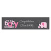 Personalized Elephants Baby Shower 5 Ft. Banner