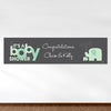 Personalized Elephants Baby Shower 5 Ft. Banner