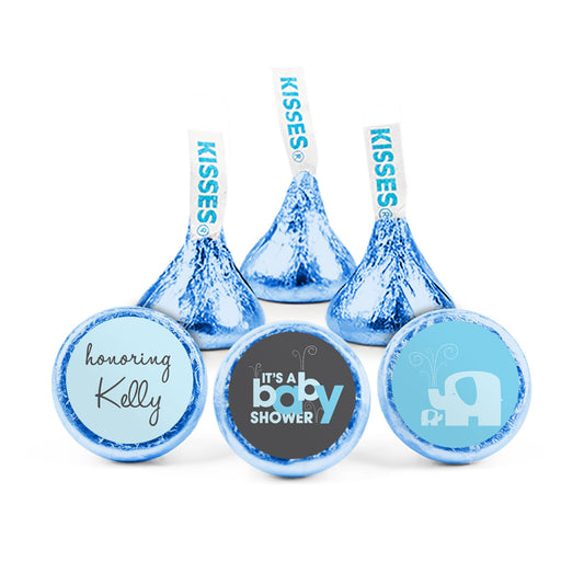 Personalized Baby Shower Blue Elephant Deluxe Candy Buffet