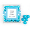 Personalized Baby Shower Polka Dot Favor Cube with Milk Chocolate Minis