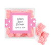 Personalized Baby Shower Polka Dot Favor Cube with Gummy Bears