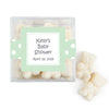 Personalized Baby Shower Polka Dot Favor Cube with Gummy Bears