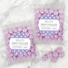 Personalized Baby Shower Polka Dot Candy Bags with Just Candy Milk Chocolate Gems