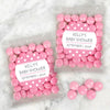 Personalized Baby Shower Polka Dot Candy Bags with Just Candy Milk Chocolate Gems