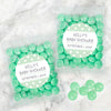 Personalized Baby Shower Polka Dot Candy Bags with Just Candy Milk Chocolate Gems