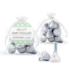 Personalized Baby Shower Polka Dot Organza Bags with Hershey's Kisses