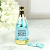 Personalized Baby Shower Stripes Champagne Bottle with Milk Chocolate Minis