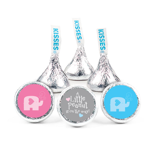 Gender Reveal Baby Shower Baby Elephants Hershey's Kisses