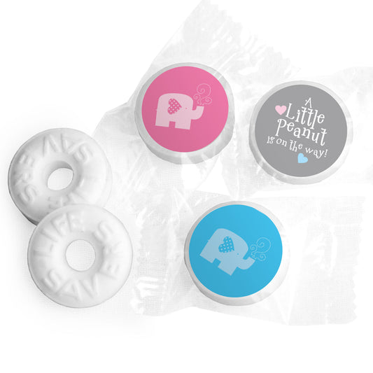 Gender Reveal Baby Shower Baby Elephants Life Savers Mints