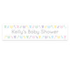 Personalized Bibs, Bottles & Rattles Baby Shower 5 Ft. Banner