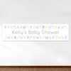 Personalized Bibs, Bottles & Rattles Baby Shower 5 Ft. Banner