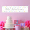 Personalized Bibs, Bottles & Rattles Baby Shower 5 Ft. Banner