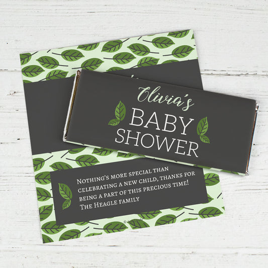 Baby Shower Personalized Chocolate Bar Wrappers Only Little Leaves of Love