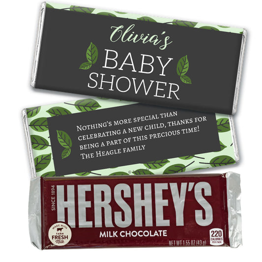 Baby Shower Personalized Hershey's Milk Chocolate Bar Little Leaves of Love