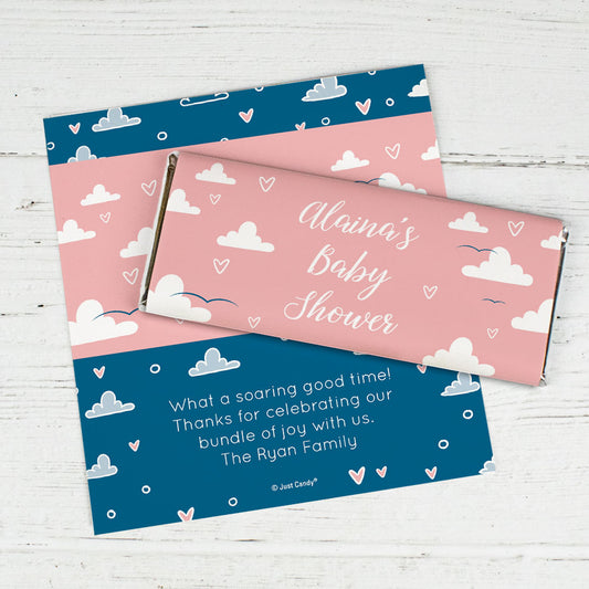 Baby Shower Personalized Chocolate Bar Wrappers Only Cuddly Clouds