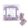 Personalized Baby Shower Chevron Dots Elephant Favor Cube with Sanded Gummy Bears