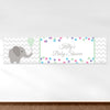 Personalized Baby Shower Chevron Elephant 5 Ft. Banner