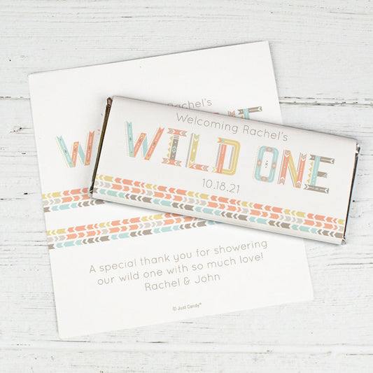 Baby Shower Personalized Chocolate Bar Wrappers Only Wild One