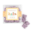 Personalized Baby Shower Safari Snuggles Favor Cube with Sanded Gummy Bears