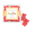 Personalized Baby Shower Safari Snuggles Favor Cube with Sanded Gummy Bears