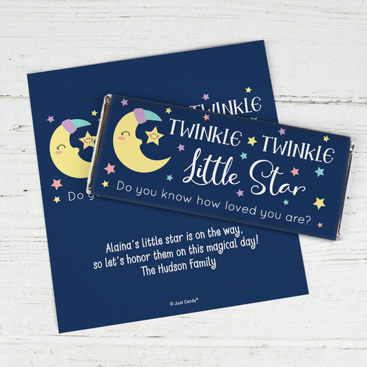 Baby Shower Personalized Chocolate Bar Wrappers Only Little Star