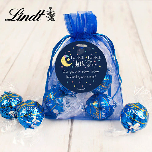 Personalized Baby Shower Little Star Lindt Truffle Organza Bag