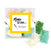 Personalized Baby Shower Mama to Bee Favor Cube with Sanded Gummy Bears