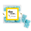 Personalized Baby Shower Mama to Bee Favor Cube with Sanded Gummy Bears