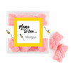 Personalized Baby Shower Mama to Bee Favor Cube with Sanded Gummy Bears