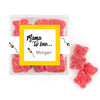 Personalized Baby Shower Mama to Bee Favor Cube with Sanded Gummy Bears