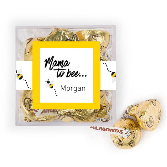 Personalized Baby Shower Mama to Bee Favor Cube with Hershey's Kisses