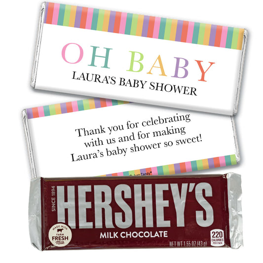 Baby Shower Personalized Hershey's Milk Chocolate Bar Happy Baby