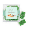 Personalized Baby Shower Woodland Buddies Favor Cube with Gummy Bears